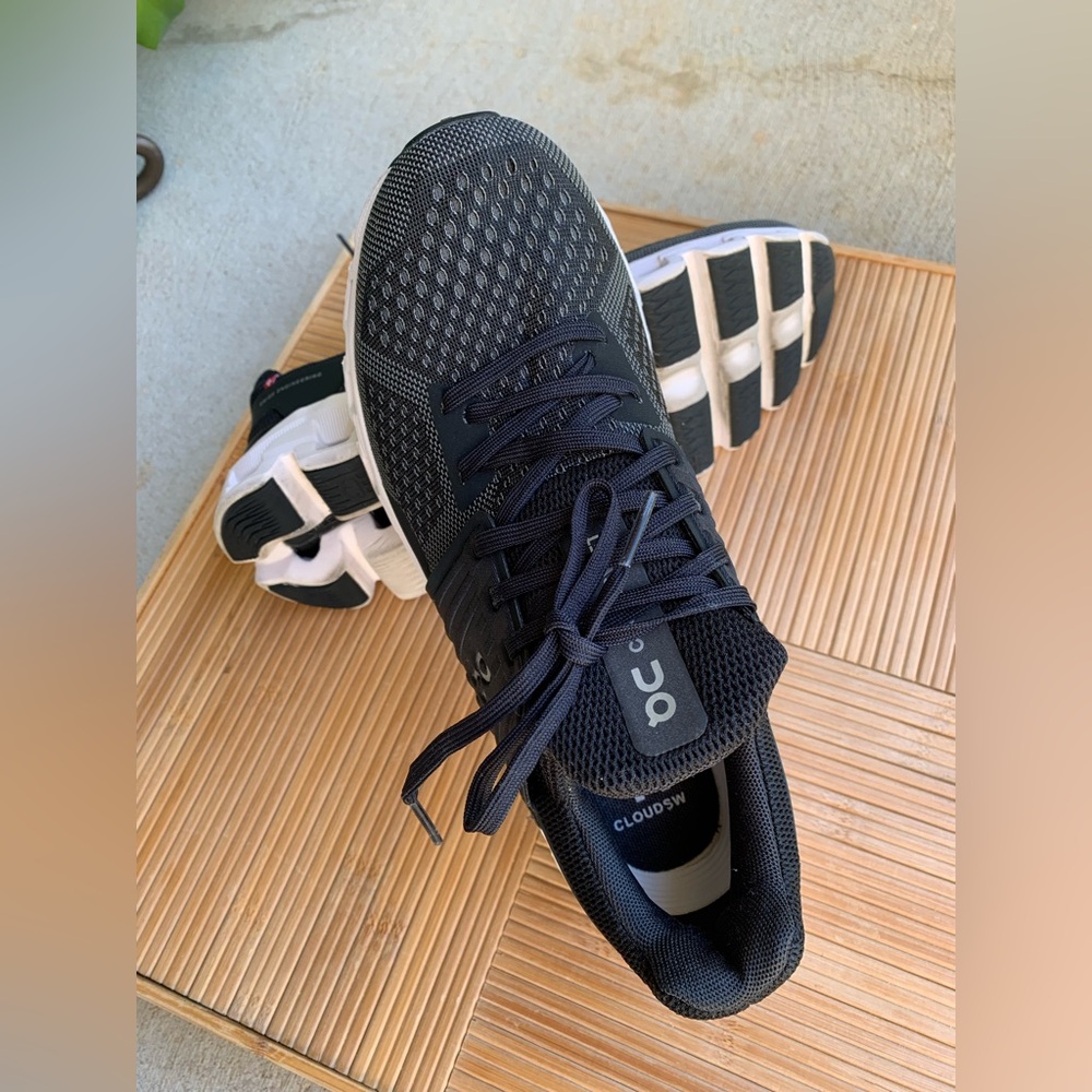 On Running Black and White Athletic Shoes - Picture 10 of 16